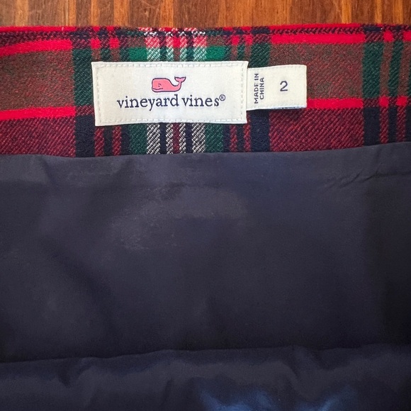VINEYARD VINES Tartan Plaid Scallop Mini Skirt Wool Holiday - Picture 6 of 9